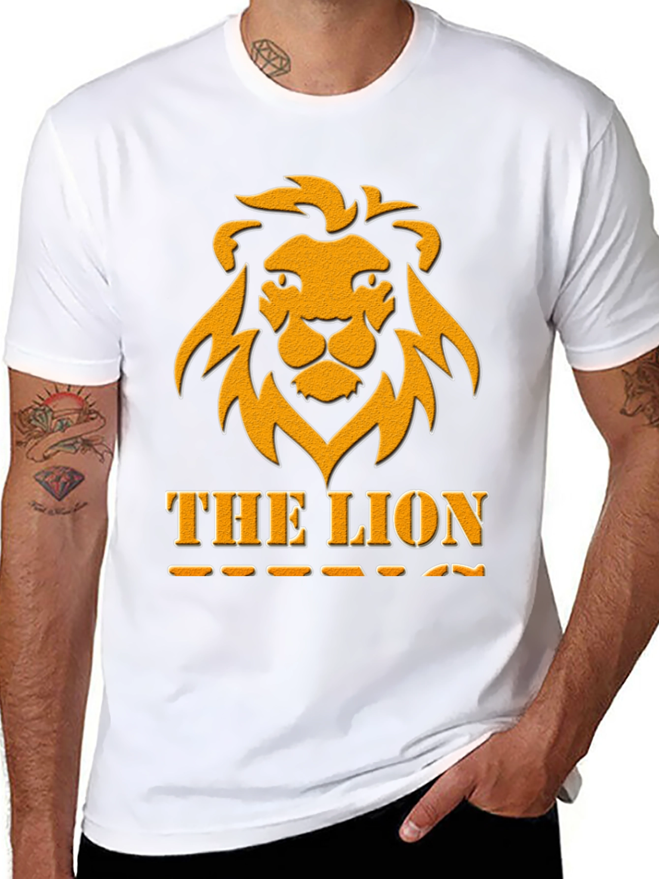 The Lion Graphic Tee - Bold Black T-Shirt