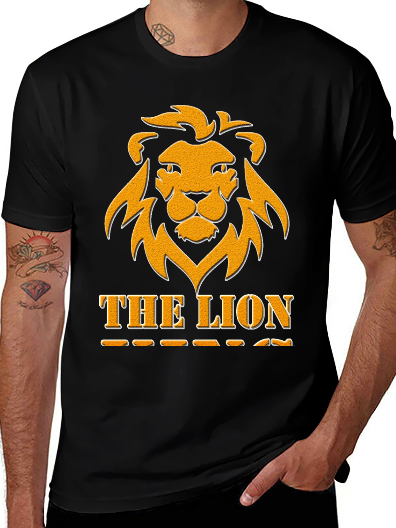 The Lion Graphic Tee - Bold Black T-Shirt