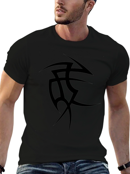 Mens Black Tribal Tattoo Graphic Tee
