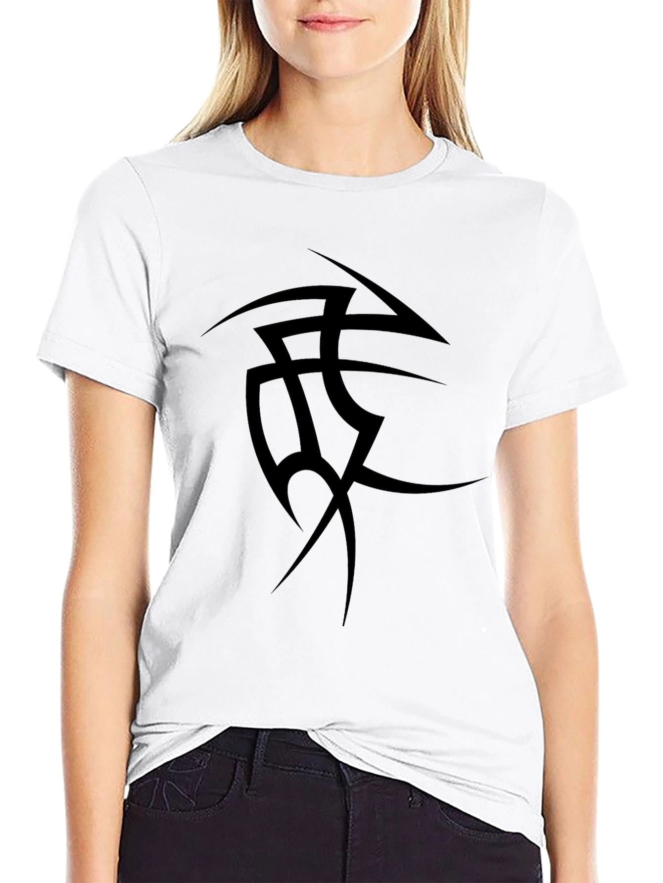 Mens Black Tribal Tattoo Graphic Tee