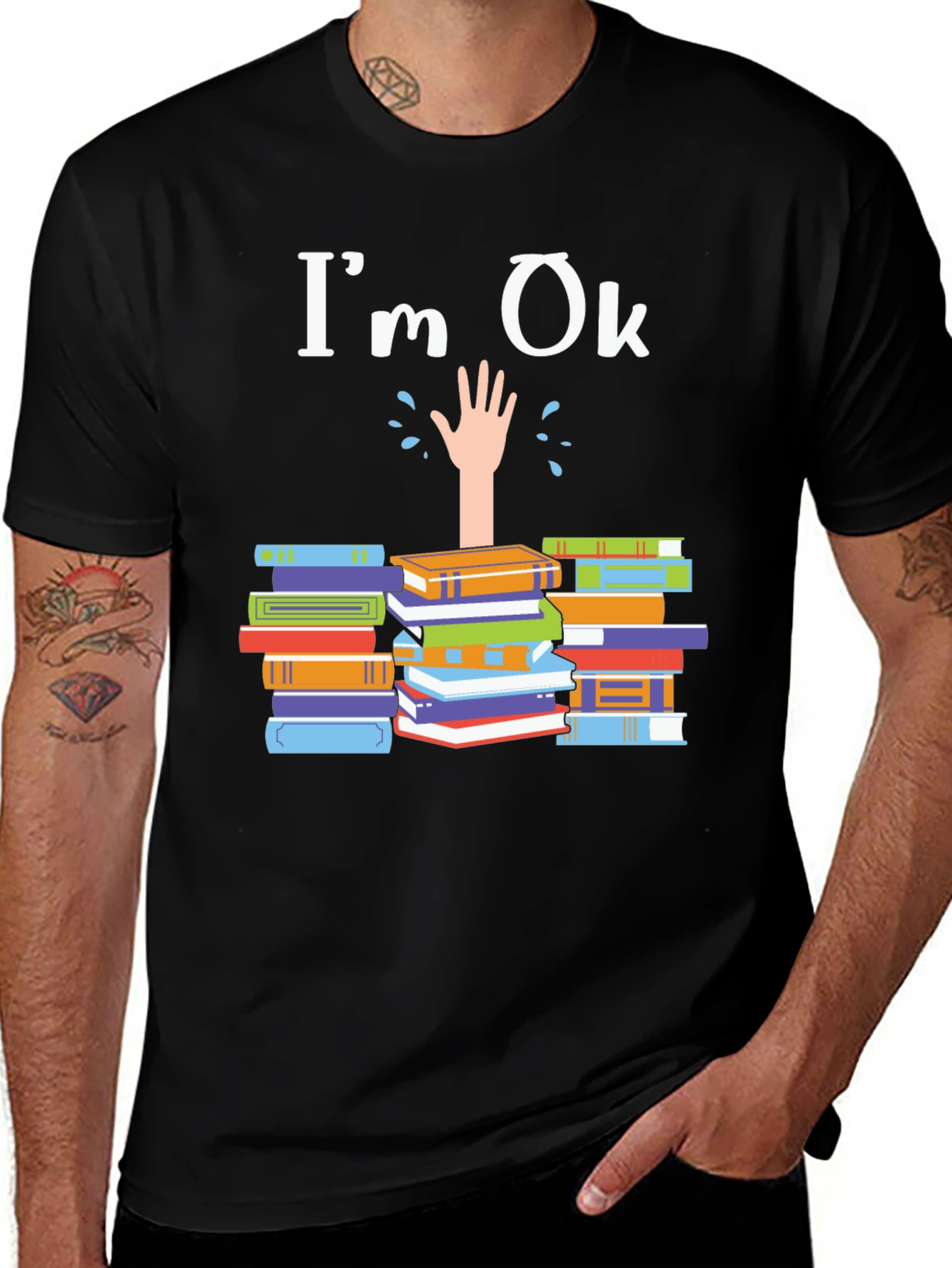 Im Ok Drowning in Books T-Shirt