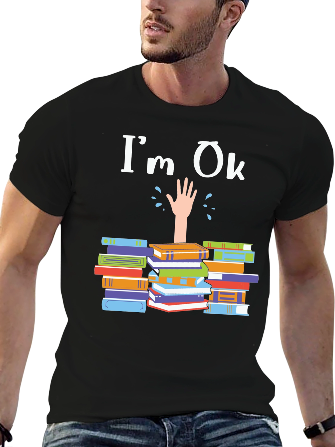 Im Ok Drowning in Books T-Shirt