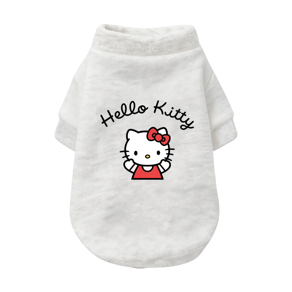 Minimalist Hello Kitty Letter Print Pet Sweater, Classic Cute Cat Pet Outfit
