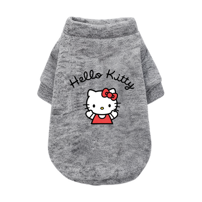 Minimalist Hello Kitty Letter Print Pet Sweater, Classic Cute Cat Pet Outfit