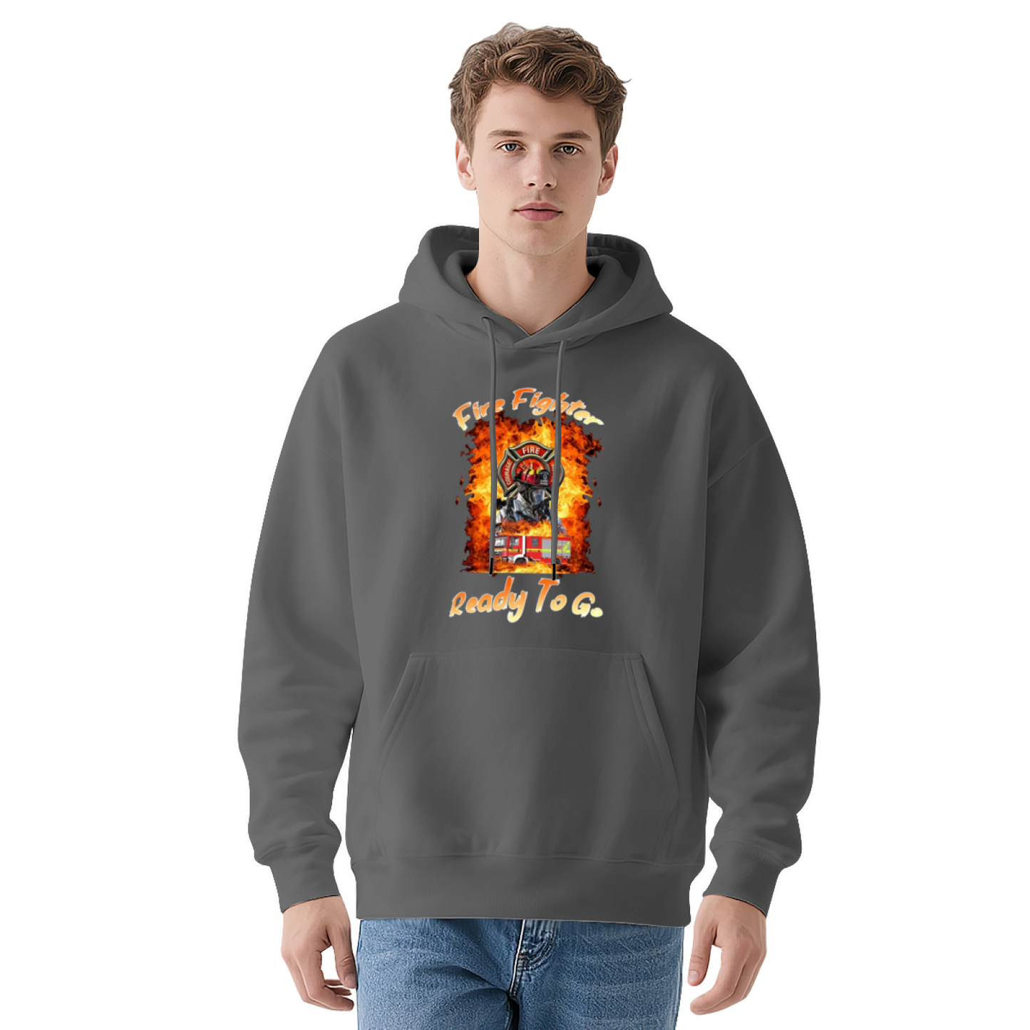 Unisex Streetwear Hoodie: FWRFREN Ready To G Print, Relaxed Fit
