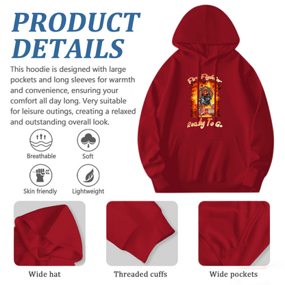 Unisex Streetwear Hoodie: FWRFREN Ready To G Print, Relaxed Fit