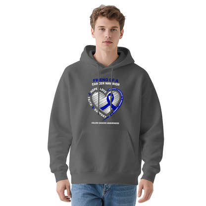Cancer Awareness Hoodie: Friend Of A Warrior Support Graphic, Comfy Fit