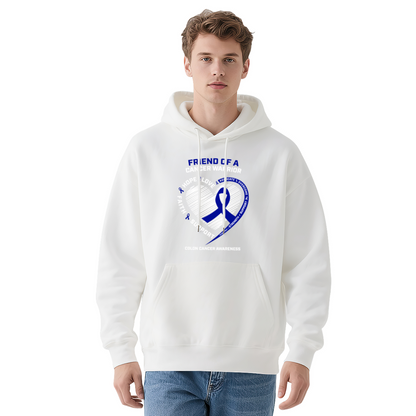 Cancer Awareness Hoodie: Friend Of A Warrior Support Graphic, Comfy Fit