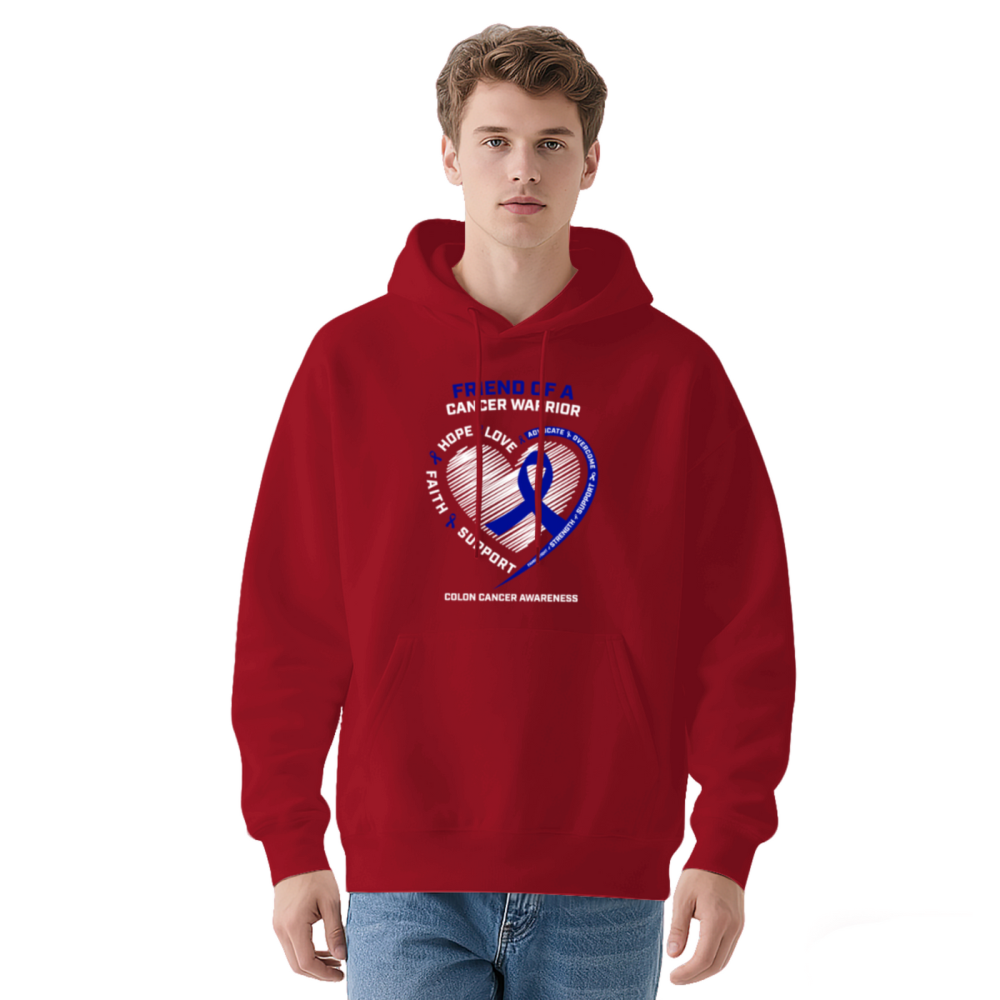 Cancer Awareness Hoodie: Friend Of A Warrior Support Graphic, Comfy Fit