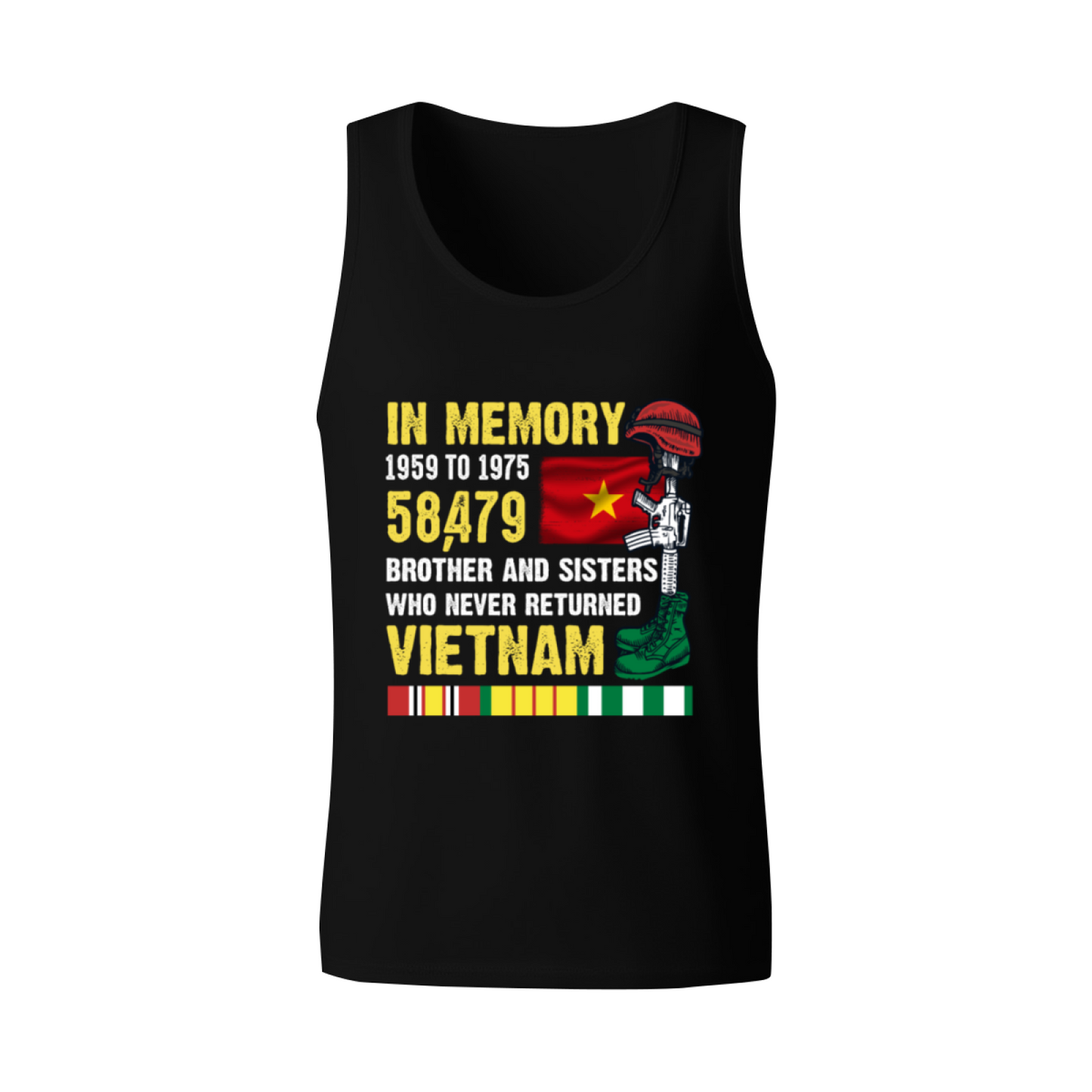 Vietnam War Memorial Honor Veteran Tank Top