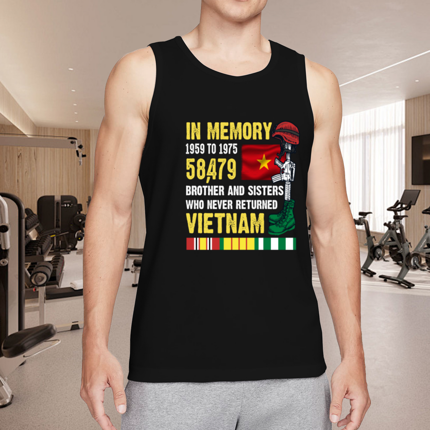 Vietnam War Memorial Honor Veteran Tank Top