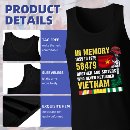 Vietnam War Memorial Honor Veteran Tank Top
