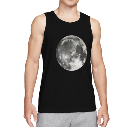 Super Real Full Moon Celestial Graphic Sleeveless Top