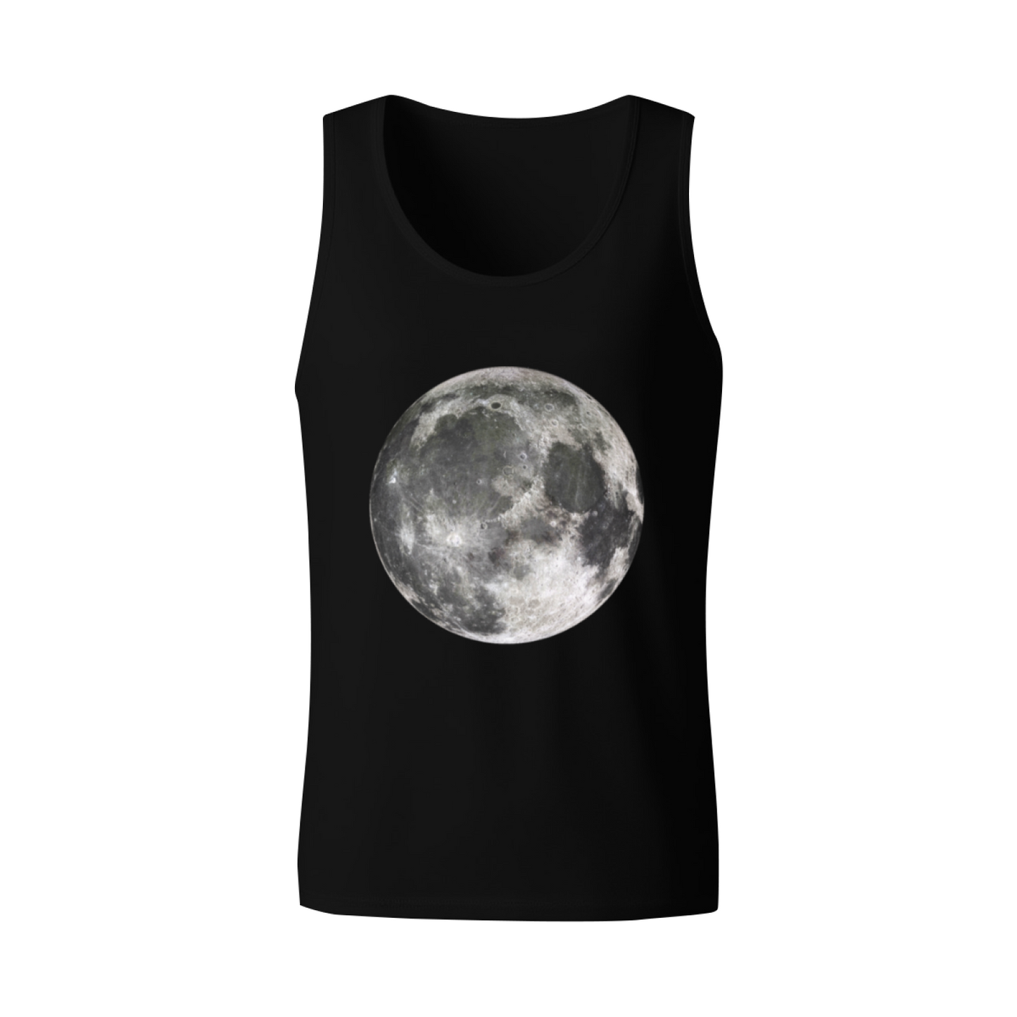 Super Real Full Moon Celestial Graphic Sleeveless Top