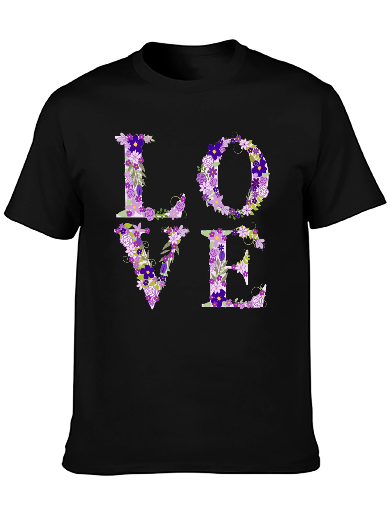 Floral LOVE Graphic Tee - Unisex Casual Shirt