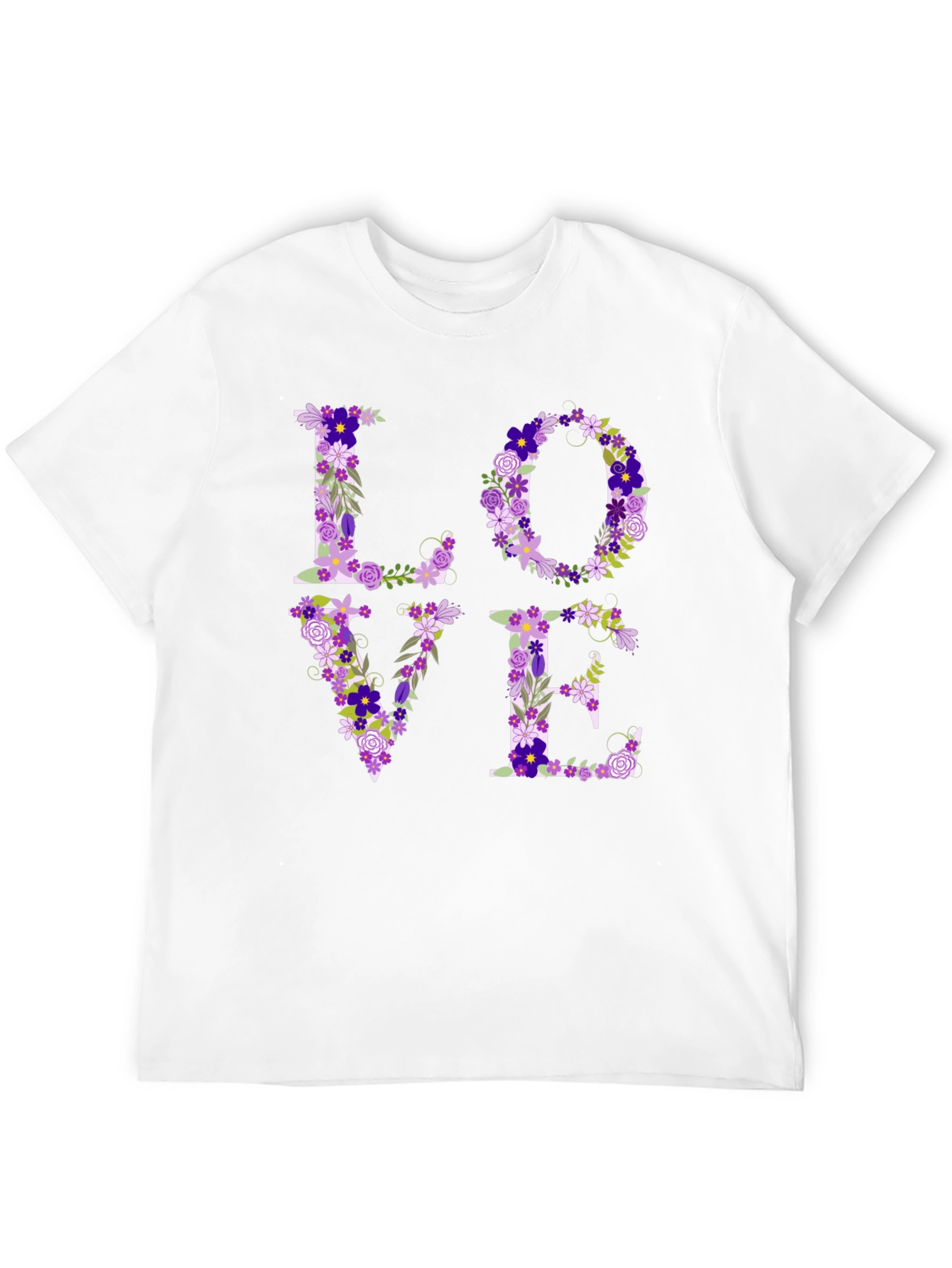 Floral LOVE Graphic Tee - Unisex Casual Shirt