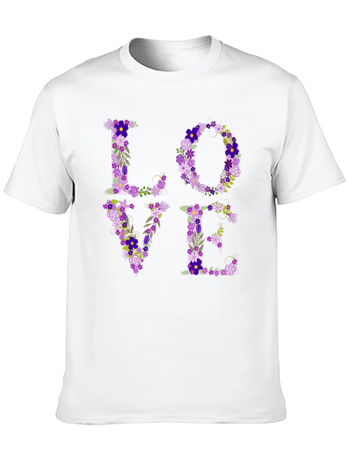 Floral LOVE Graphic Tee - Unisex Casual Shirt