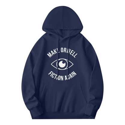 Make Orwell Fiction Again Dystopia Navy Hoodie