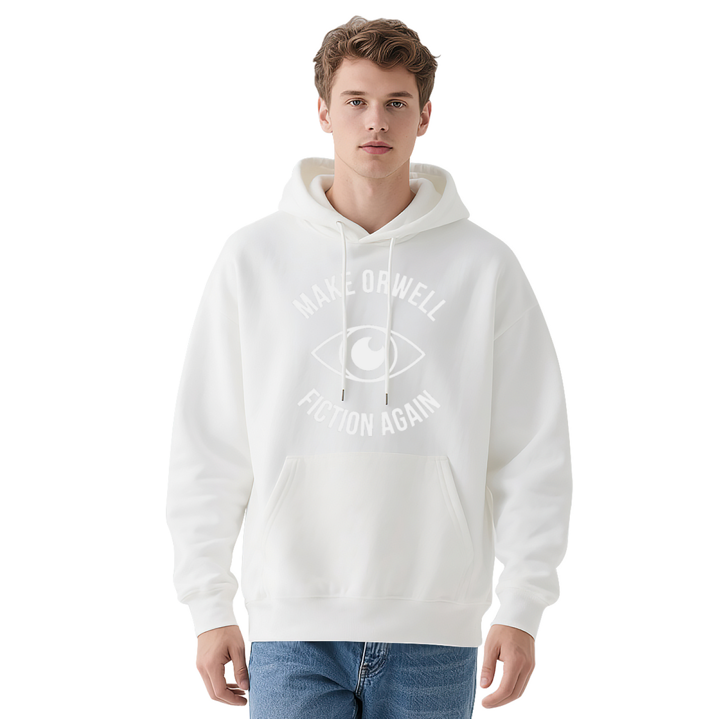 Make Orwell Fiction Again Dystopia Navy Hoodie