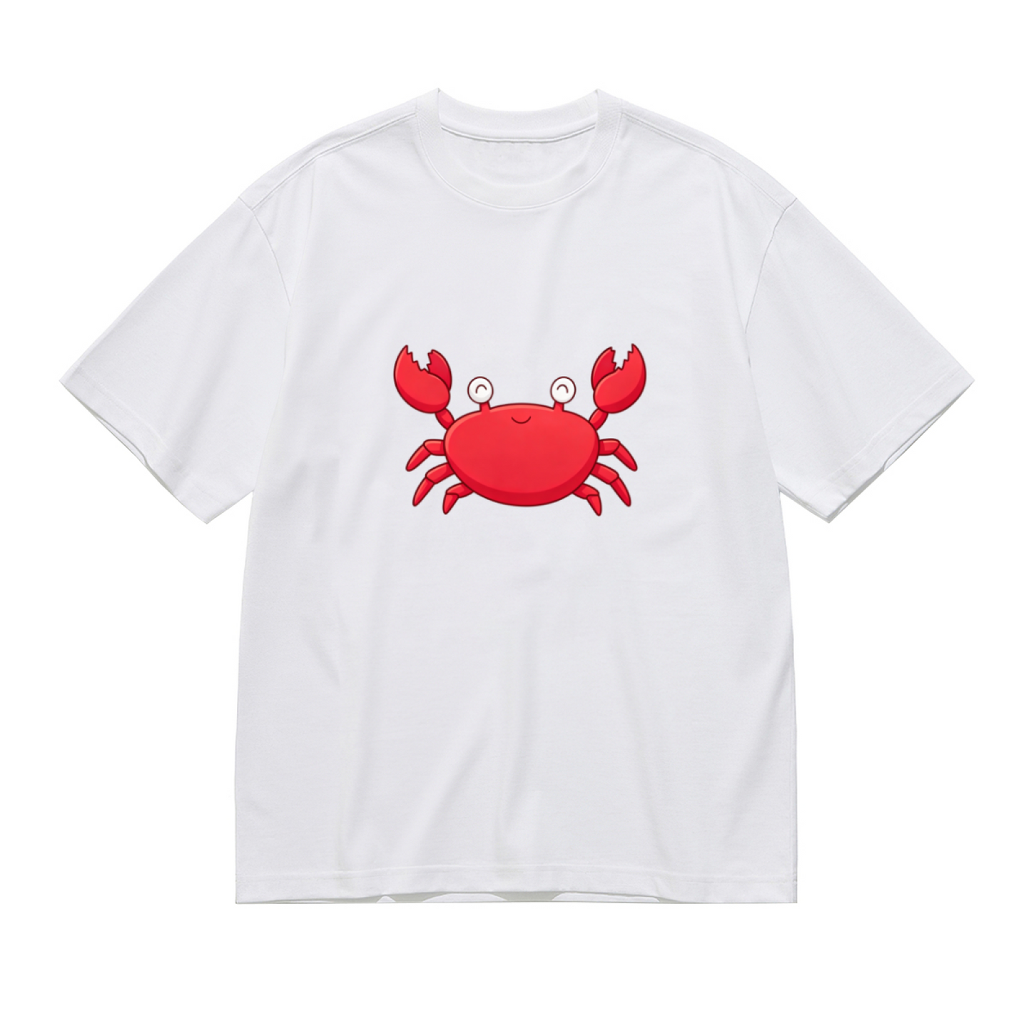 Funny Cartoon Red Crab Cute Face Graphic Plus Size Women¡¯s T-Shirt