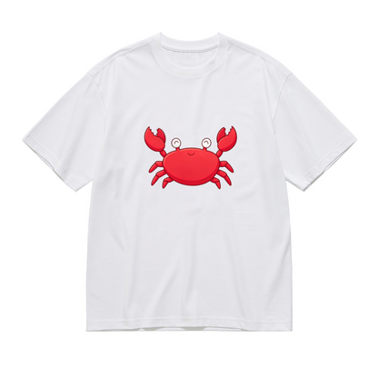 Funny Cartoon Red Crab Cute Face Graphic Plus Size Women¡¯s T-Shirt