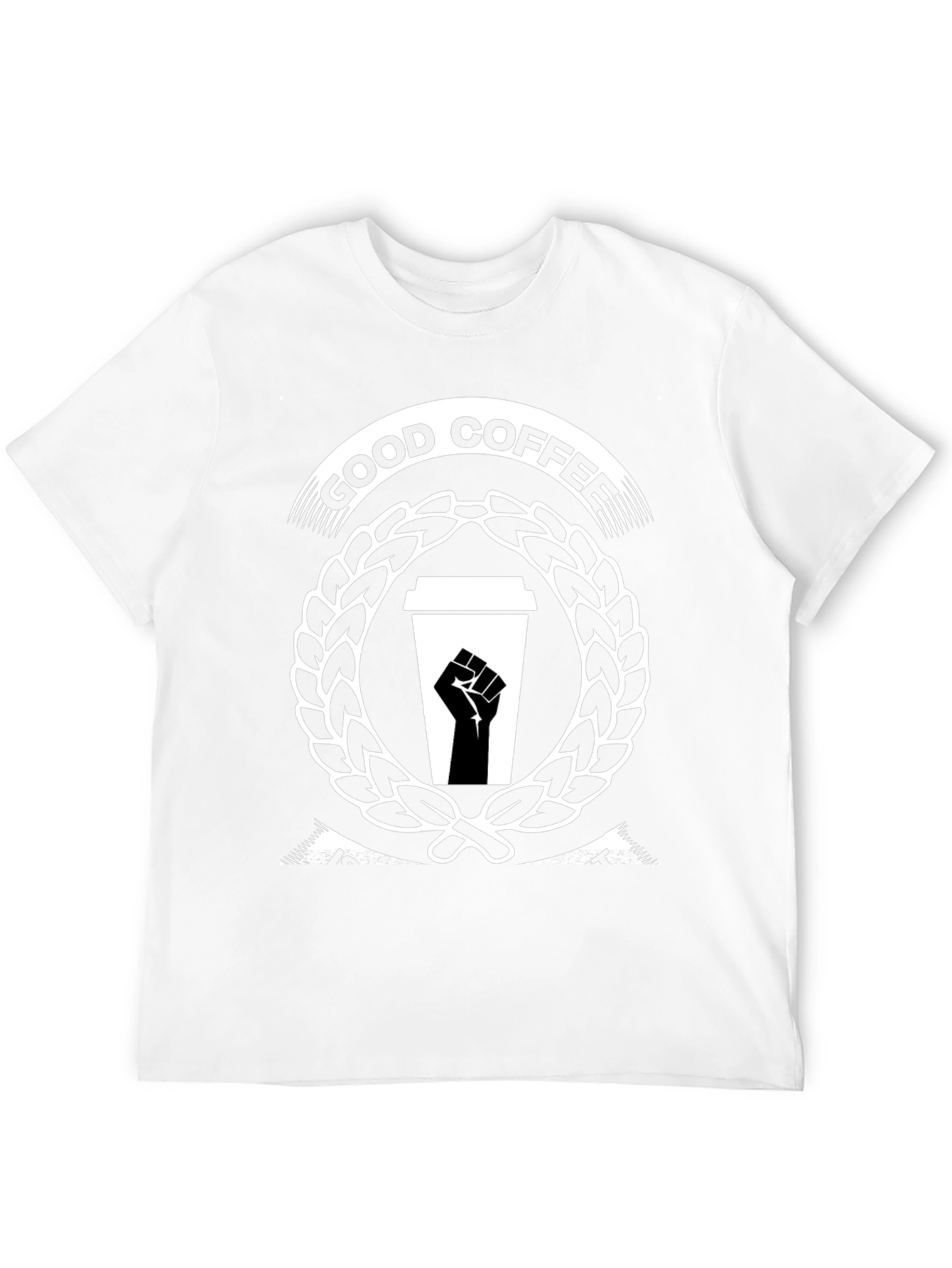 Good Coffee Black Power Fist T-Shirt