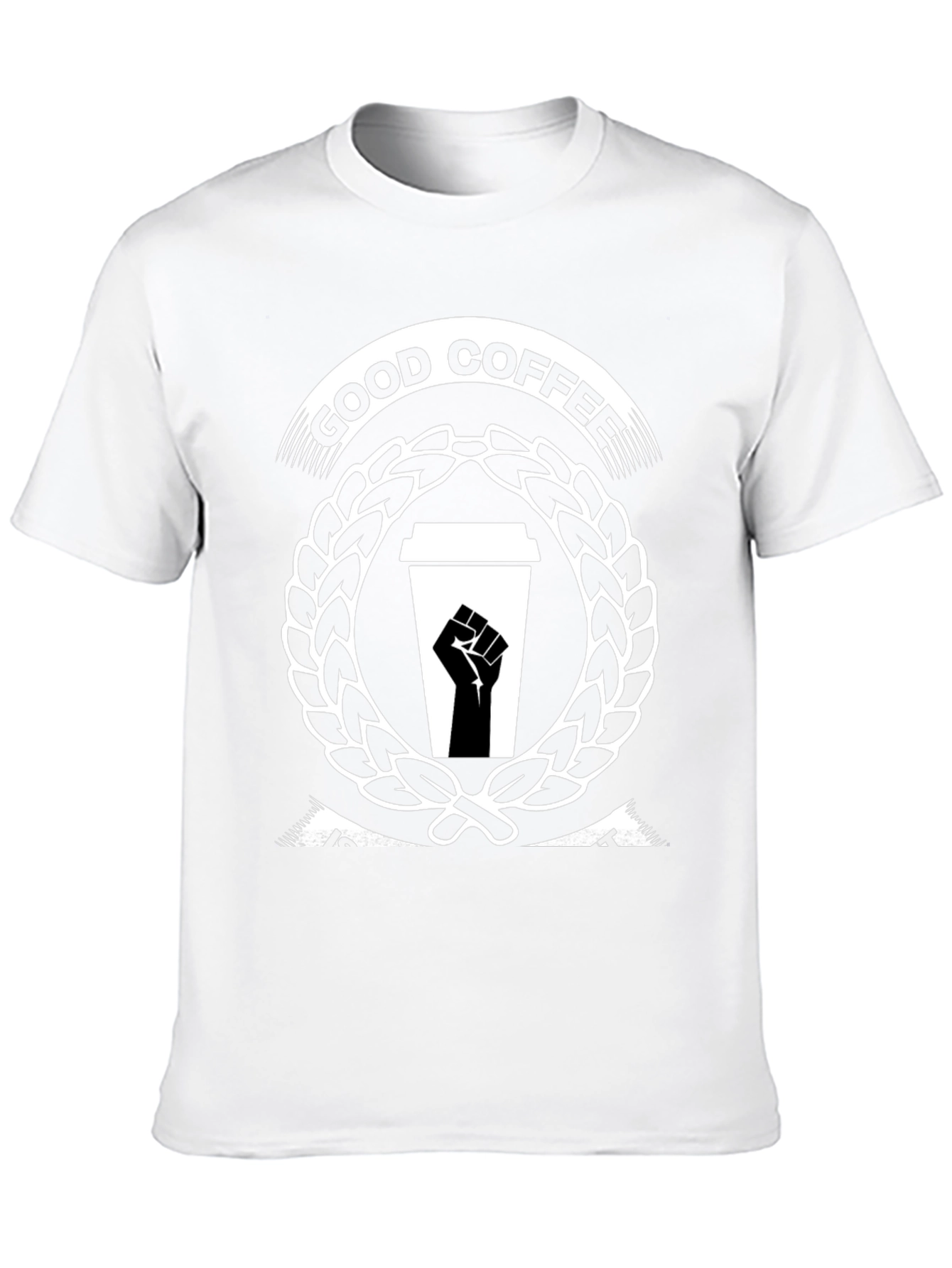 Good Coffee Black Power Fist T-Shirt