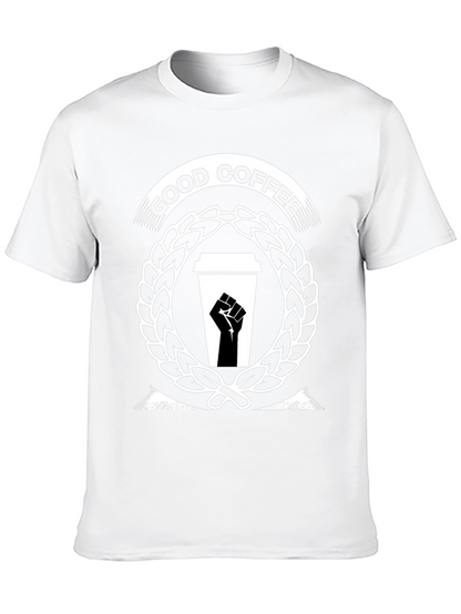 Good Coffee Black Power Fist T-Shirt