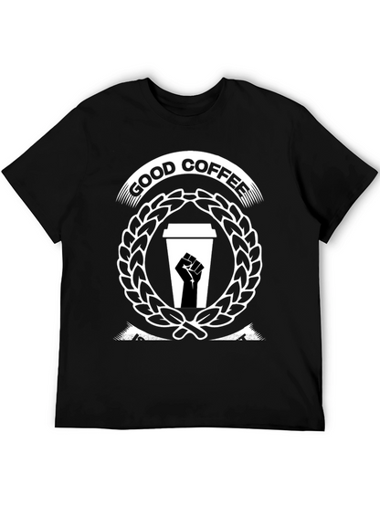 Good Coffee Black Power Fist T-Shirt