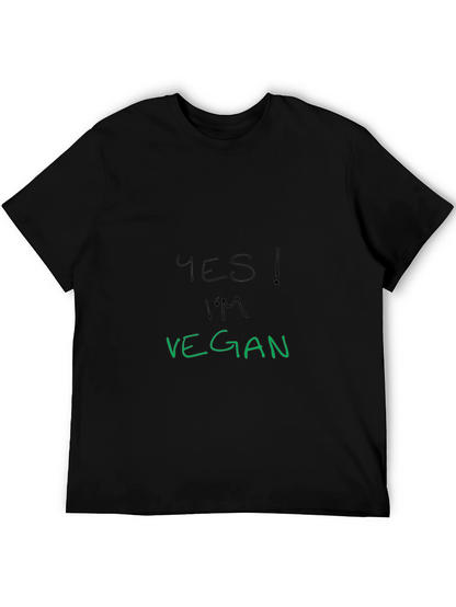 Yes! Im Vegan T-Shirt - Black Vegan Pride Tee
