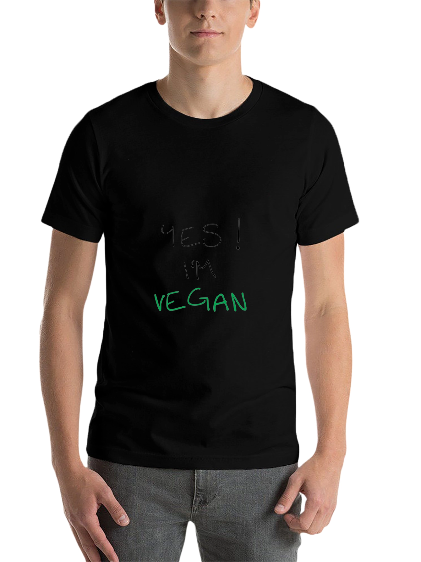 Yes! Im Vegan T-Shirt - Black Vegan Pride Tee