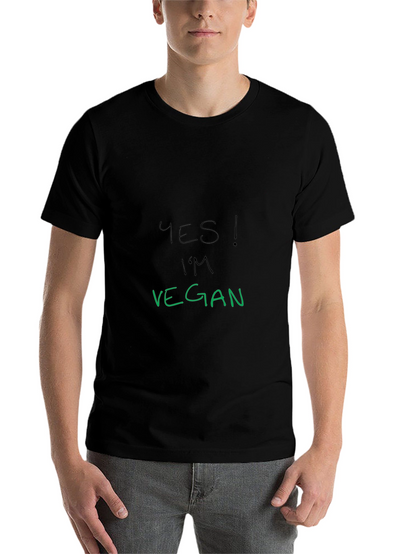 Yes! Im Vegan T-Shirt - Black Vegan Pride Tee