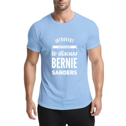 Bernie Sanders Introvert Quote Pink T-Shirt, Intellectual Liberal Artistic Top