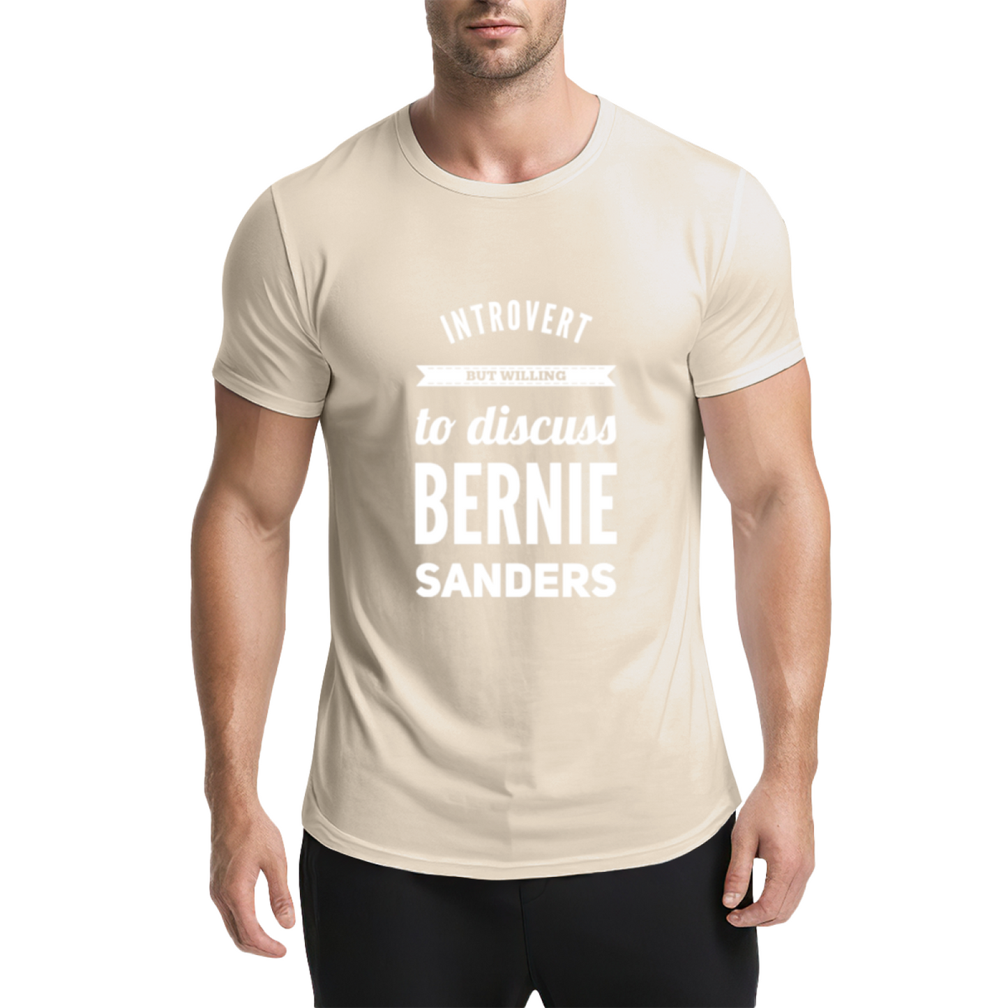 Bernie Sanders Introvert Quote Pink T-Shirt, Intellectual Liberal Artistic Top