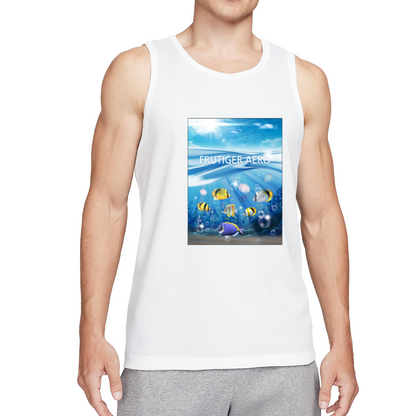 Tropical Underwater Coral Fish Ocean Scenery Print Tank Top