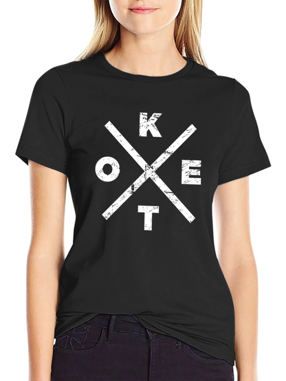 Graphic Tee: KOT Cross Design Black T-Shirt