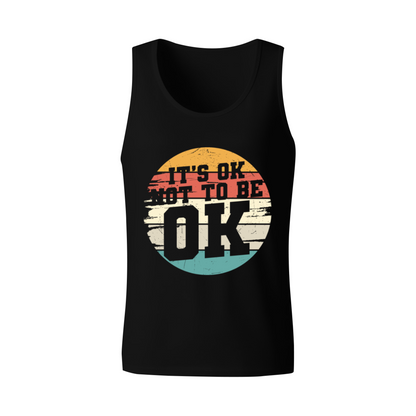 It¡¯s Ok Not To Be Ok Retro Sunset Mental Health Men Tank