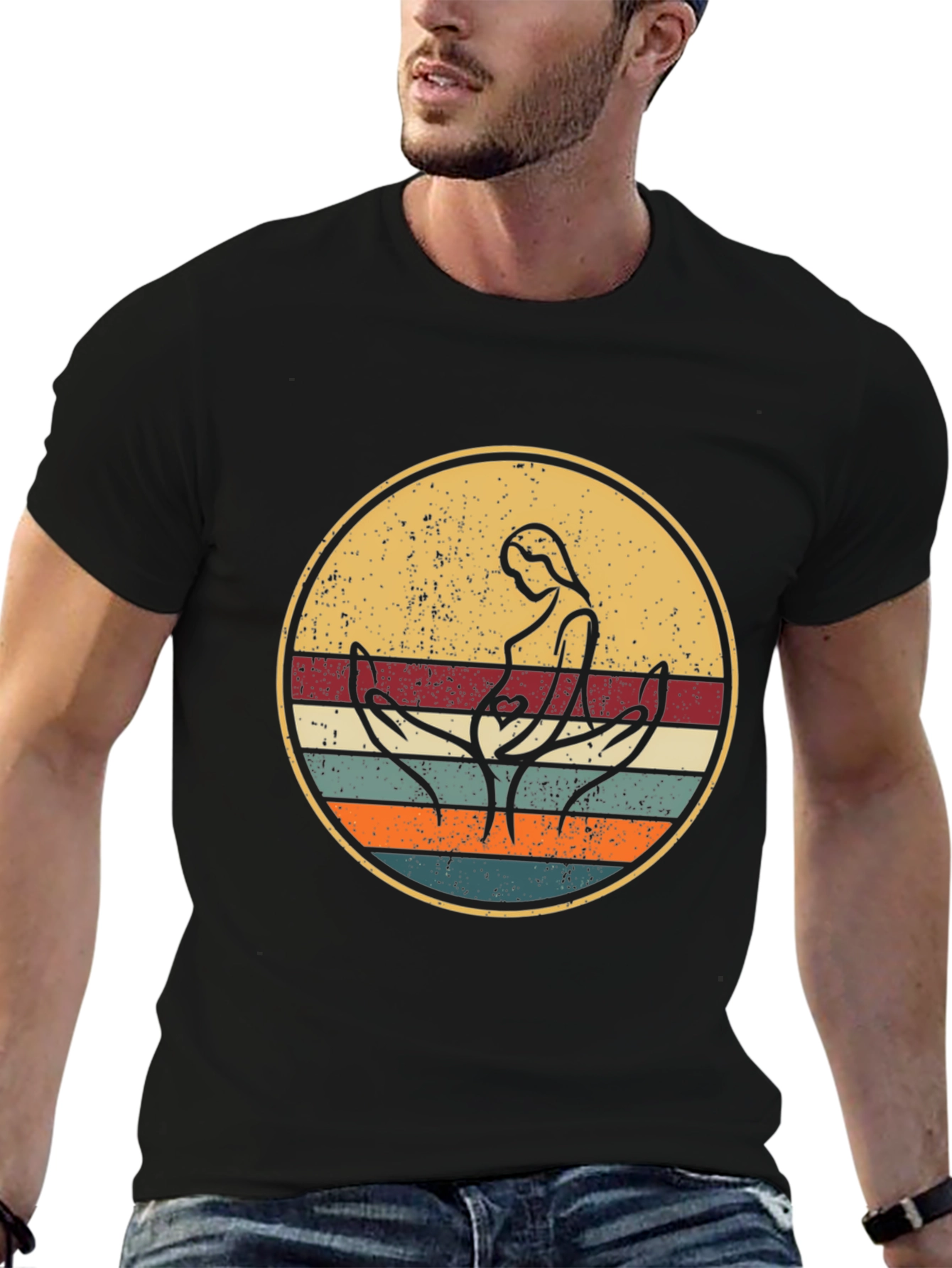 Retro Pregnancy Support T-Shirt
