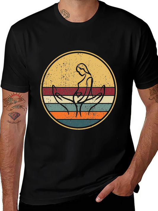 Retro Pregnancy Support T-Shirt