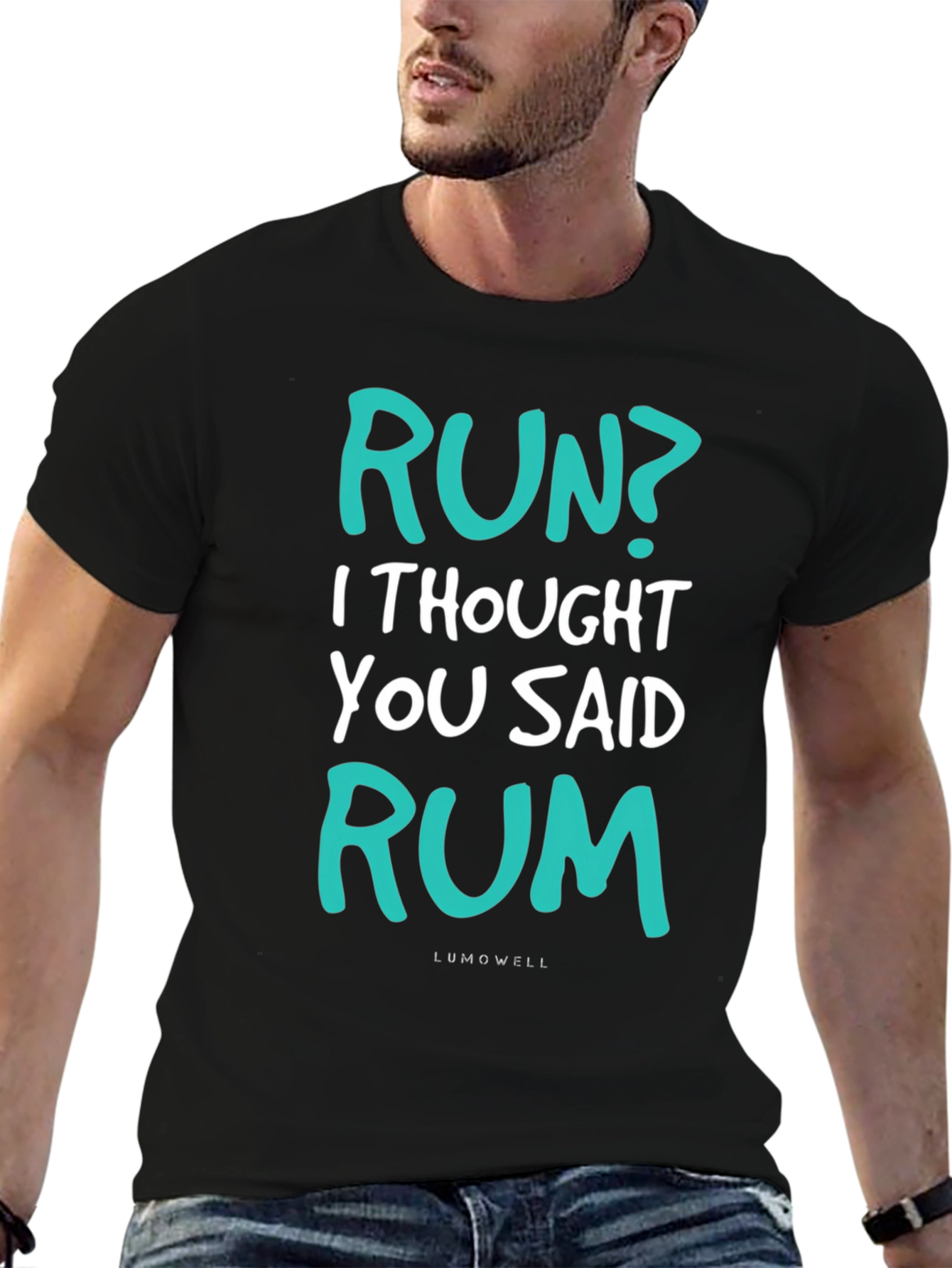 Funny Run? Rum! Graphic T-Shirt - Soft Cotton Tee