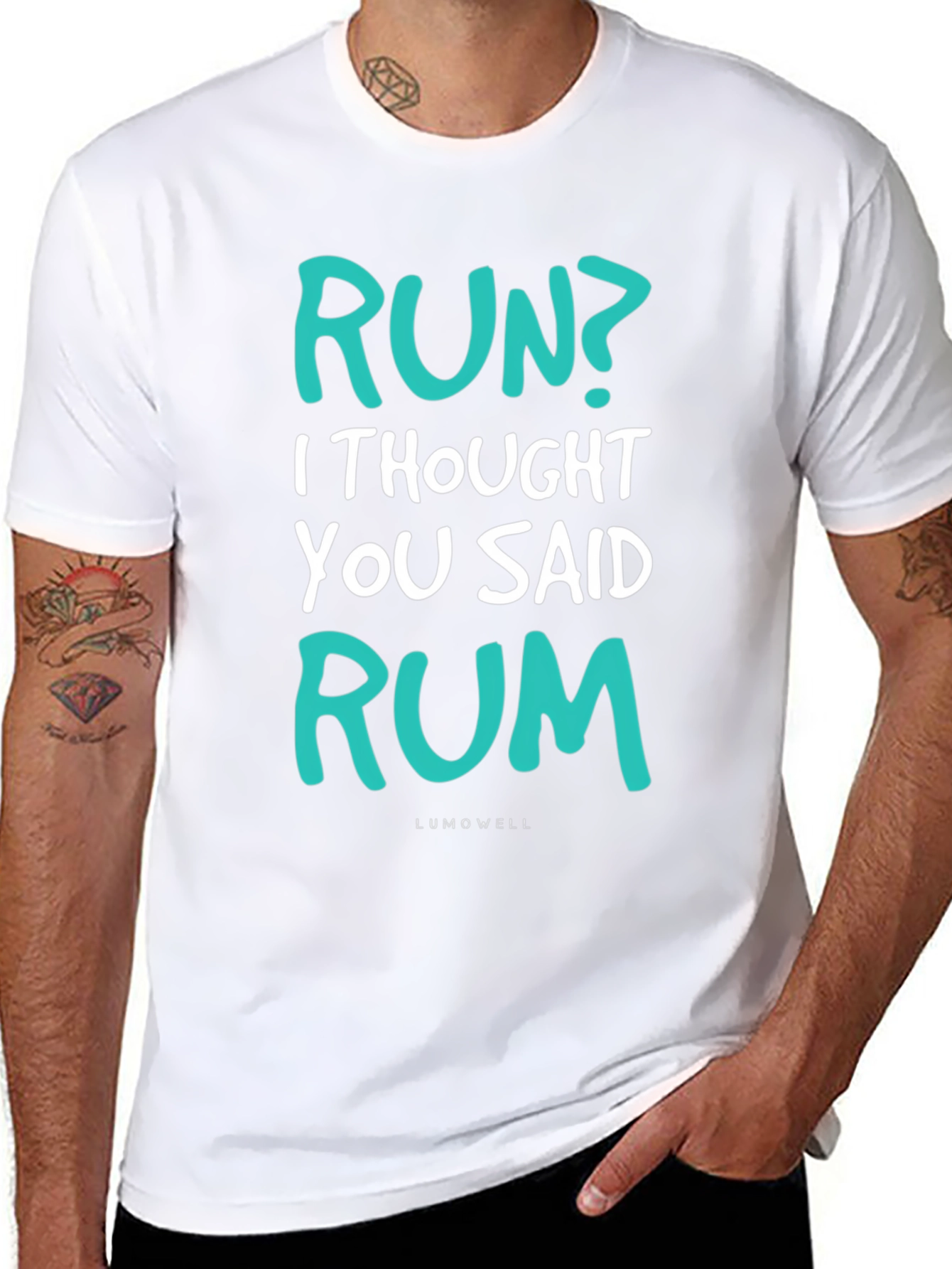 Funny Run? Rum! Graphic T-Shirt - Soft Cotton Tee