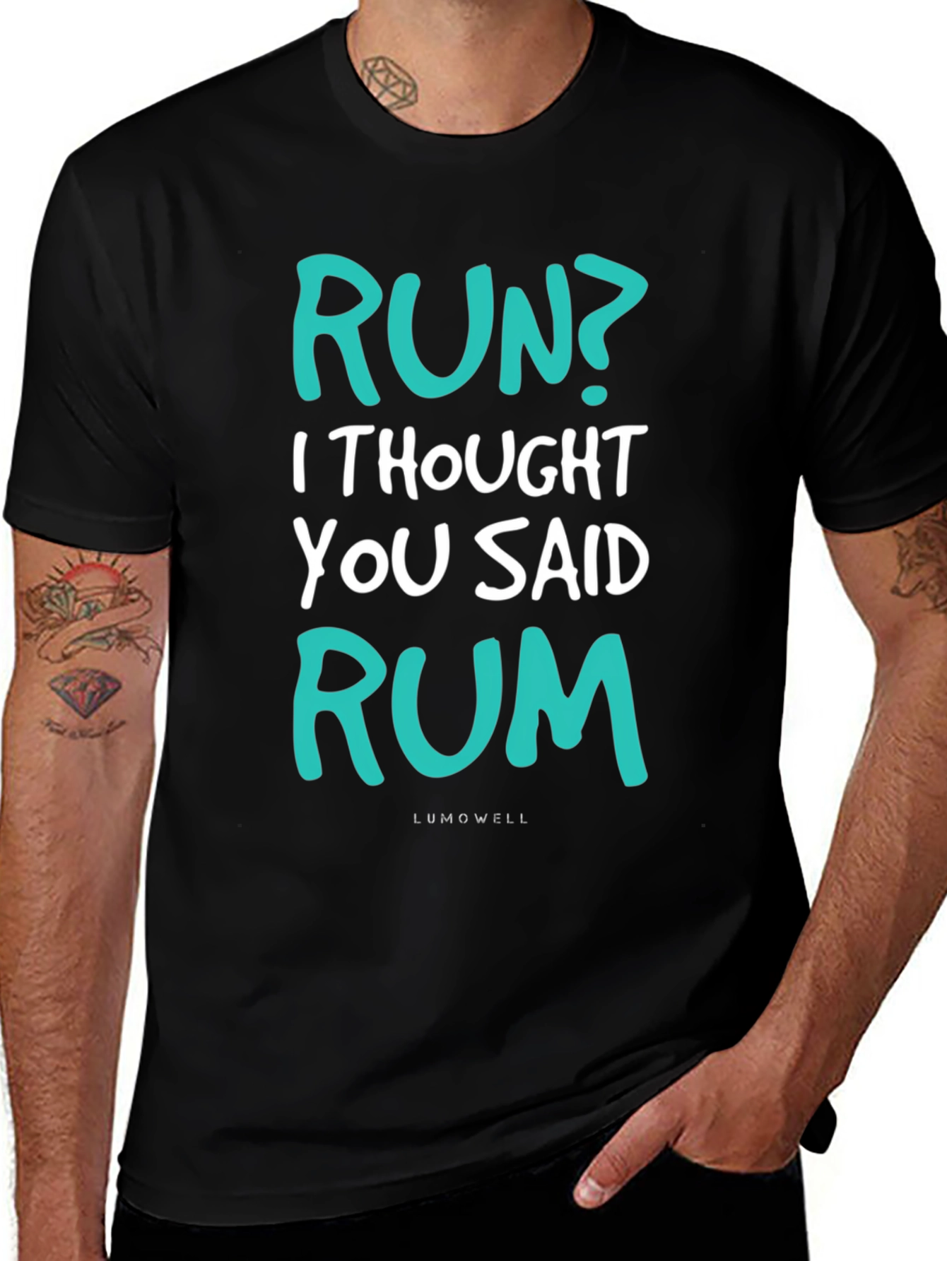 Funny Run? Rum! Graphic T-Shirt - Soft Cotton Tee