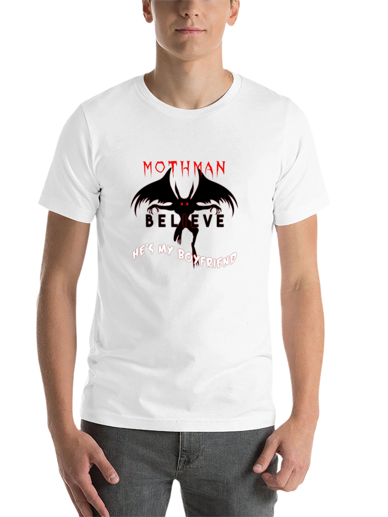 Mothman Believe Hes My Boyfriend Graphic Tee