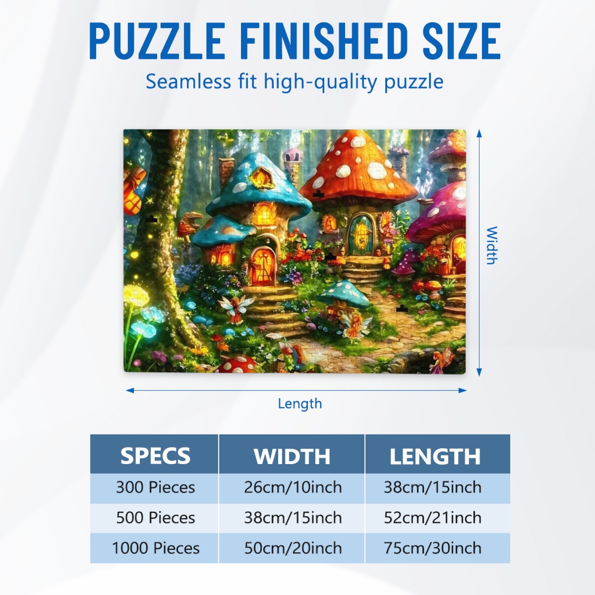 Enchanted Mushroom Fairy Village Glowing Forest Puzzle