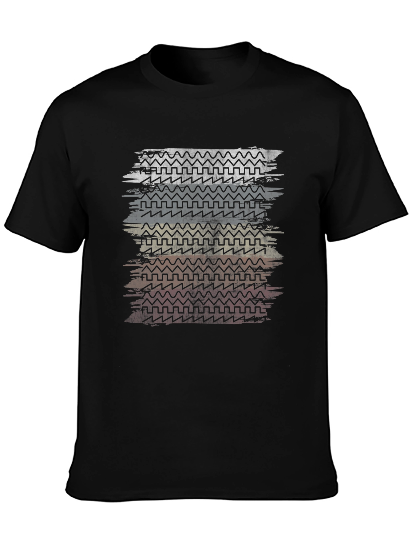 Retro Wave Pattern Mens T-Shirt