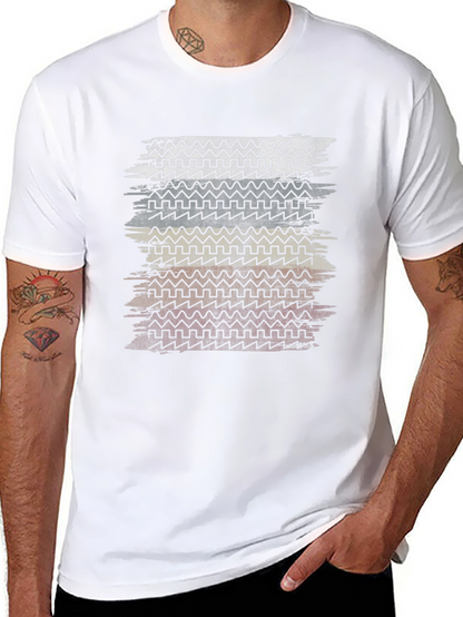 Retro Wave Pattern Mens T-Shirt