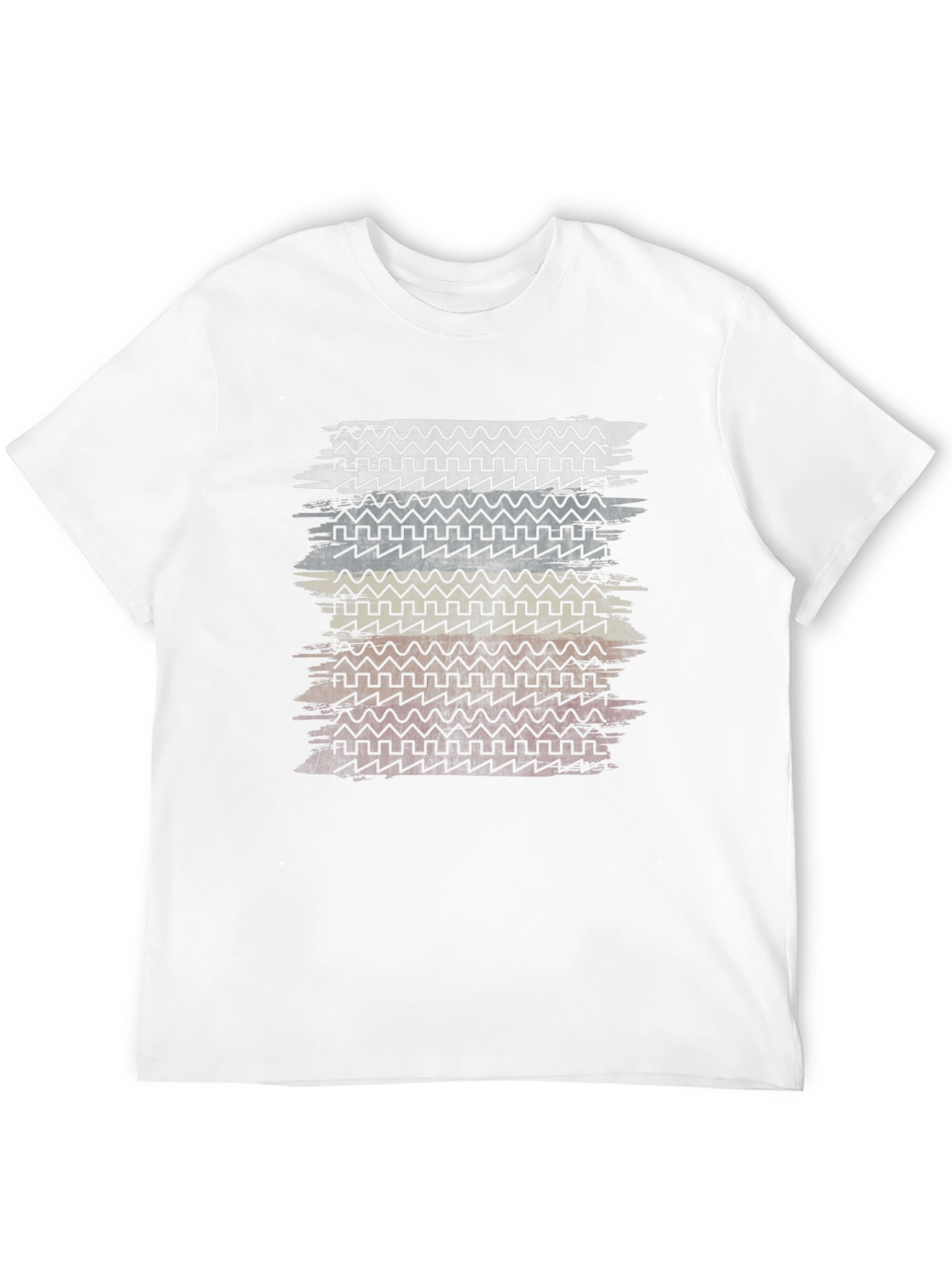 Retro Wave Pattern Mens T-Shirt