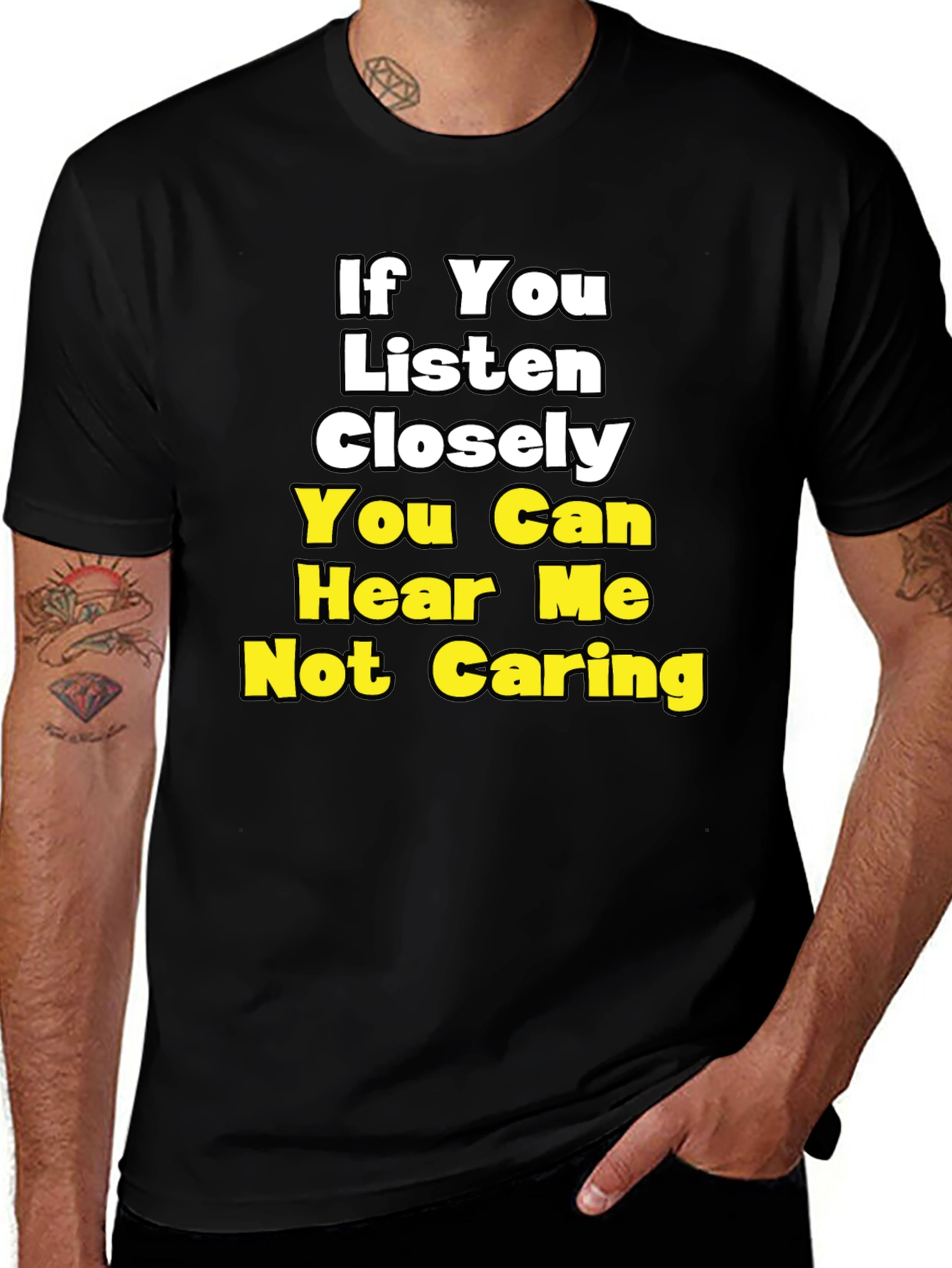 Funny Not Caring Graphic T-Shirt