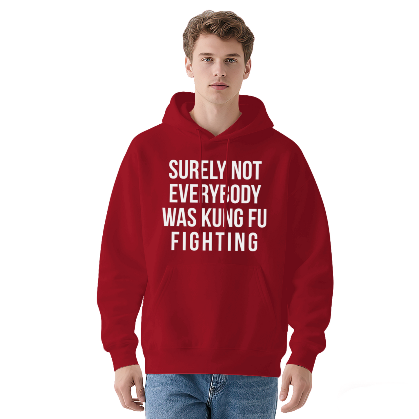Surely Not Everybody Was Kung Fu Fighting Funny Grey Hoodie, Comfort Meme Top