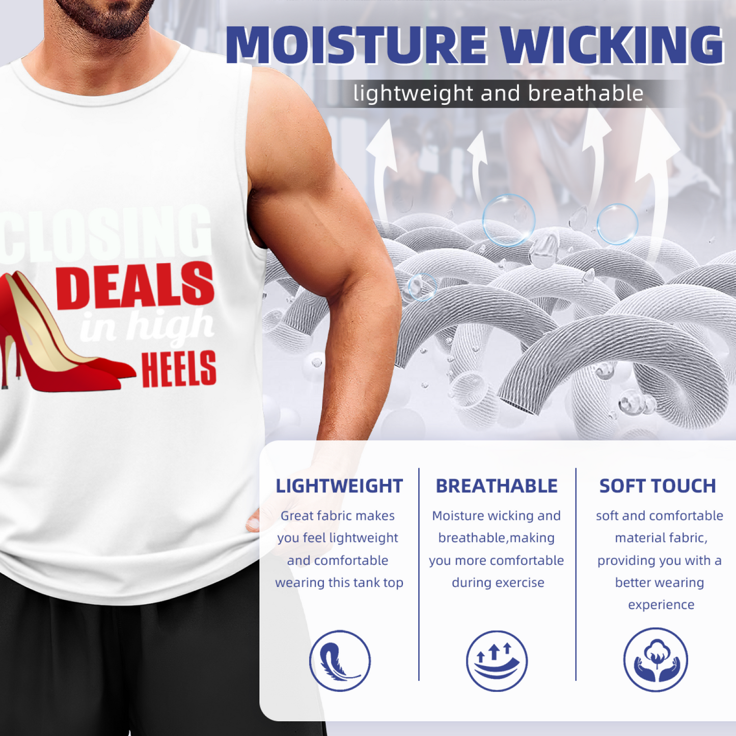 Closing Deals In High Heels Realtor Business Men¡¯s Tank